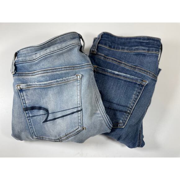 2 Pair Ladies Jean Jeggings, American Eagle Outfitters, Size 4 - Picture 1 of 10